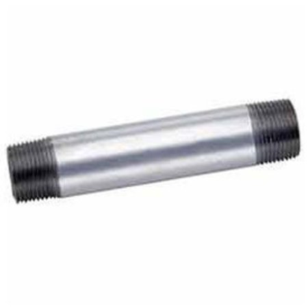 ANVIL 1-1/4 x 2 Galvanized Steel Pipe Nipple, Lead Free, 150 PSI 0831028402